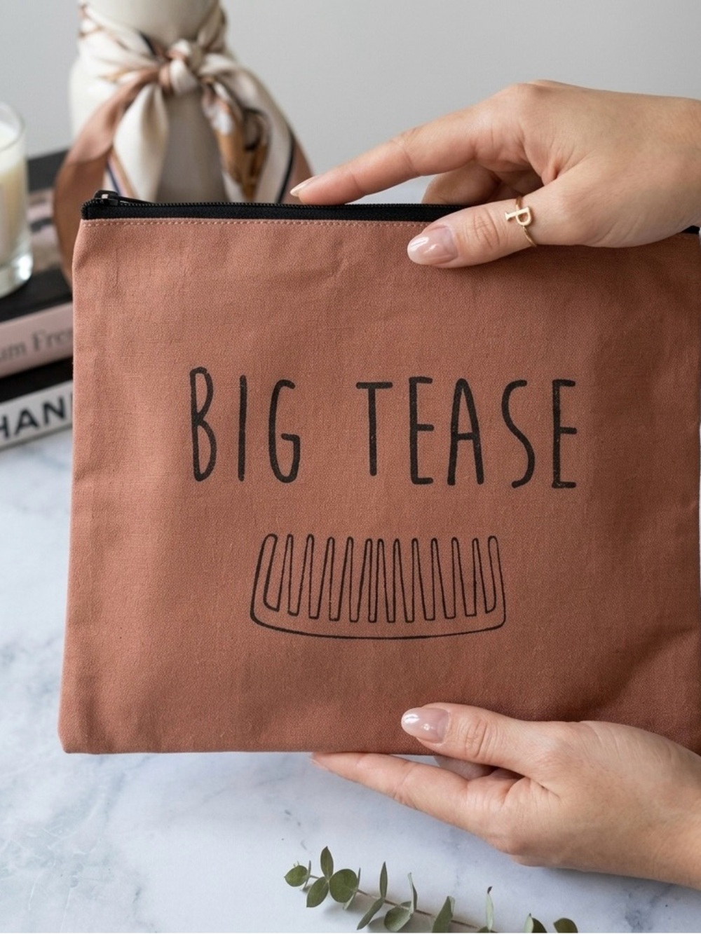 Backroad Textiles "Big Tease" Makeup Zipper Travel Pouch